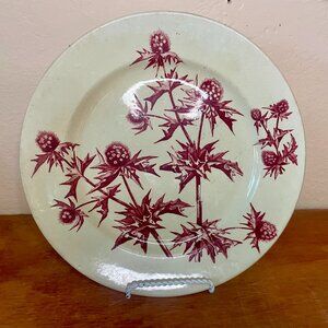 Antique French Ironstone "Chardons" Terre de Fer" Belle Époque Dishes - Set of 3